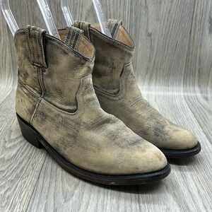 Steve Madden Autry Womens Bootie Distressed Leather Western Ankle size 7
